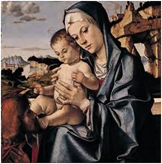 Madonna con Bambino e un Santo