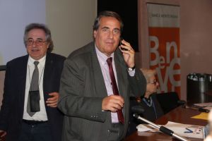 il presidente Angelo Peticca, il dott. Stefano Mazzacurati e la prof.ssa Isa Guastalla