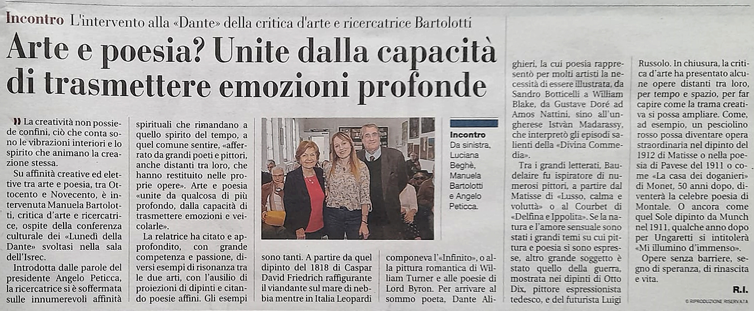 articolo della Gazzetta di Parma del 28 aprile 2024